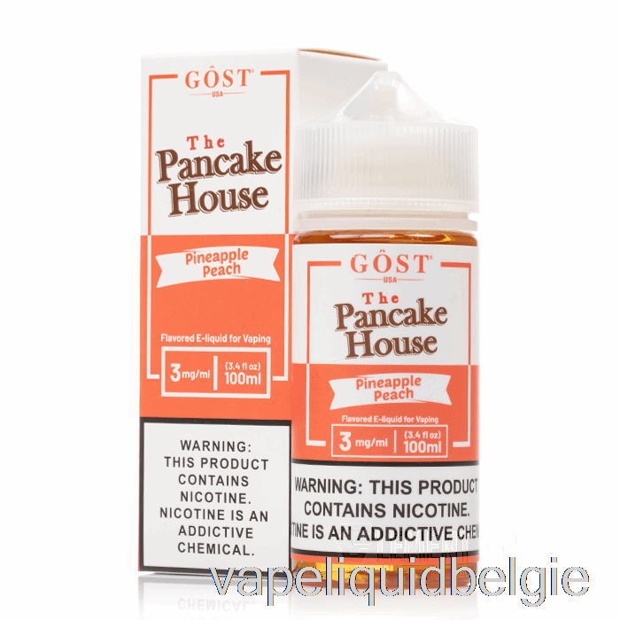 Vape Vloeibare Ananas Perzik - Het Pannenkoekenhuis - Gost Vapor - 100ml 3mg